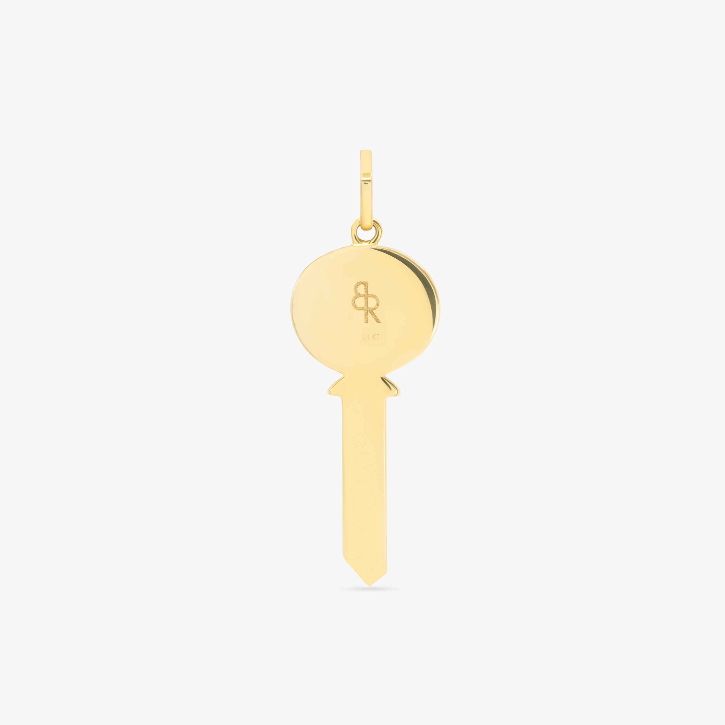 Key Pendant In 14K Solid Yellow Gold