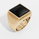 Black Onyx Square Ring