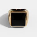 Black Onyx Square Ring