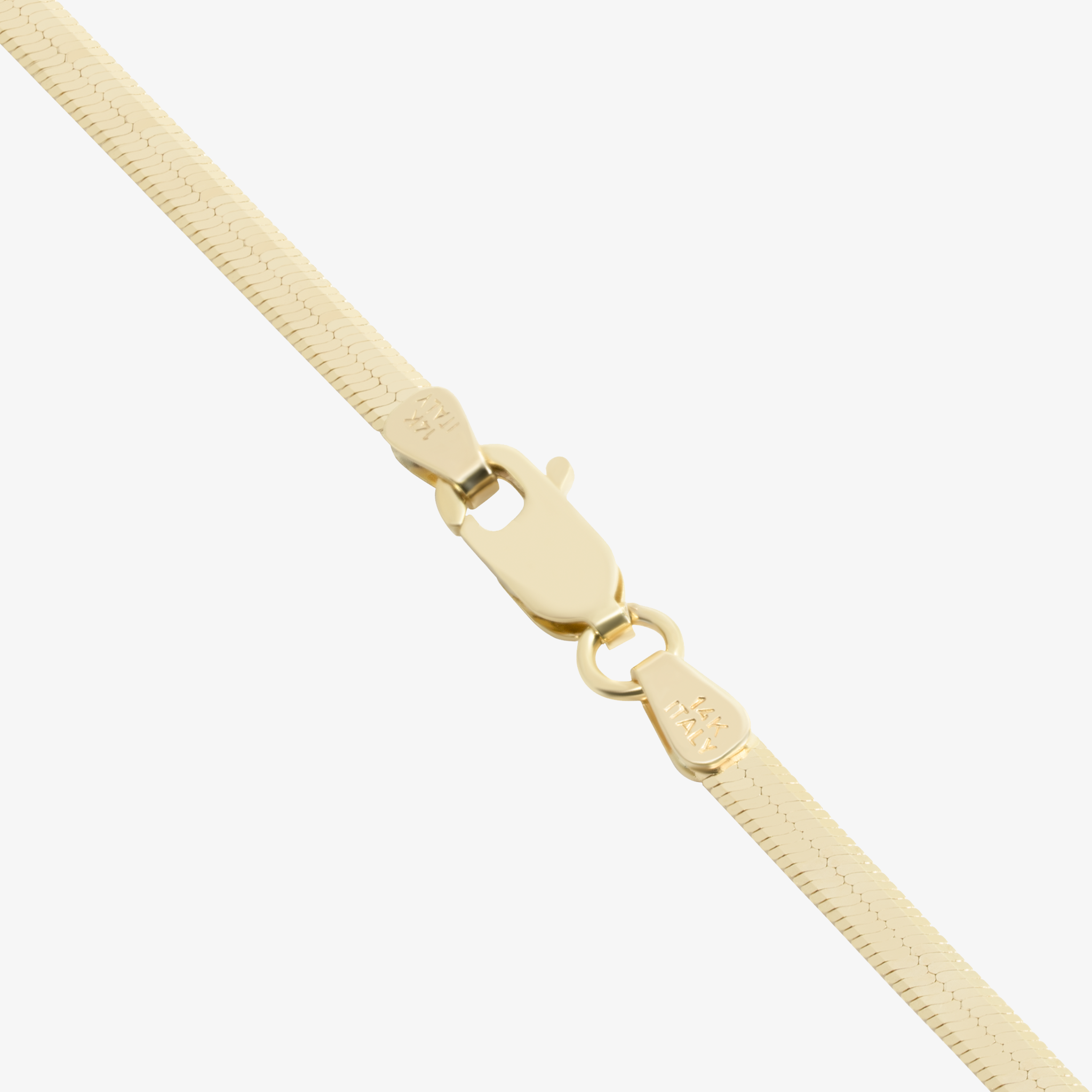 2.75mm Herringbone Bracelet in 14K Solid Yellow Gold