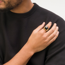 Black Onyx Square Ring