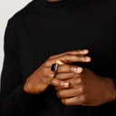 Black Onyx Square Ring