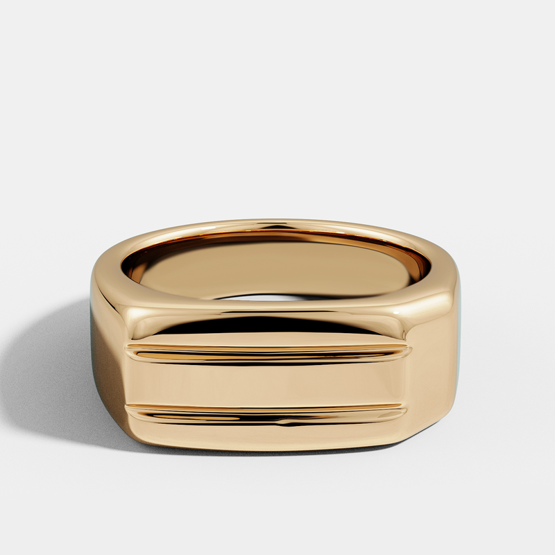 Ridge Signet Ring