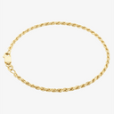 Solid Gold Rope Bracelet, 2.6mm