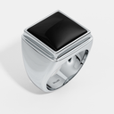 Black Onyx Square Ring