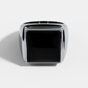 Black Onyx Square Ring