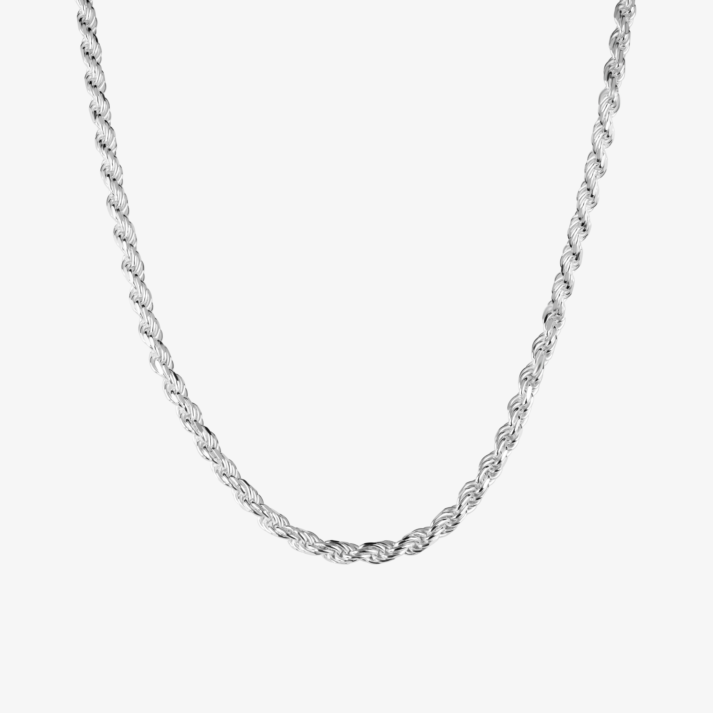 2mm Rope Chain In Sterling Silver