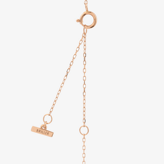 Circle Necklace In 18K Solid Rose Gold With Diamonds