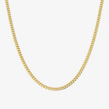 2mm Cuban Link Chain In 14K Solid Yellow Gold