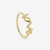 Love Ring In 18K Solid Yellow Gold With Diamonds