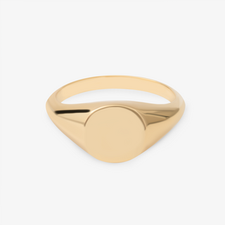 Signet Ring In 14K Solid Yellow Gold