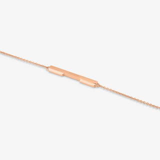 Bar Bracelet In 14K Solid Rose Gold