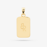 Currency Pendant In 14K Solid Yellow Gold With Diamonds