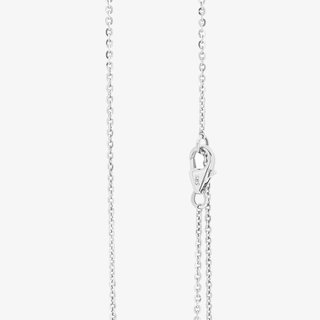 Lock Necklace In 14K Solid White Gold