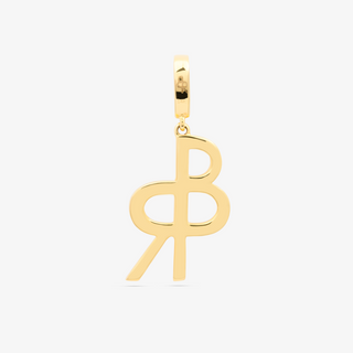 Logo Pendant In 14K Solid Yellow Gold