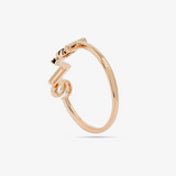 Love Ring In 18K Solid Rose Gold With Diamonds