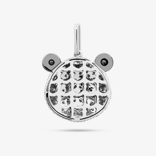 Panda Bear Pendant In 14K Solid White Gold With Diamonds