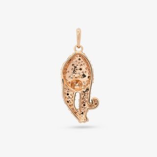 Panther Pendant In 14K Solid Rose Gold With Diamonds