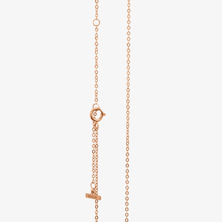 Love Necklace In 18K Solid Rose Gold With Diamonds