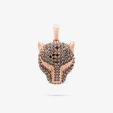 Panther Pendant In 14K Solid Rose Gold With Diamonds