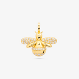 Bee Pendant In 14K Solid Yellow Gold With Diamonds
