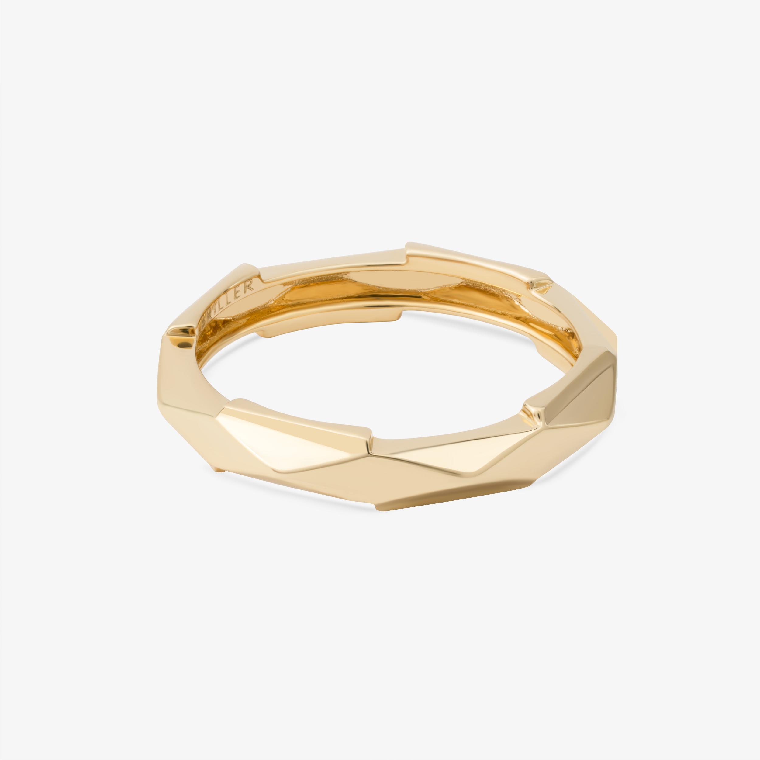Studded Ring In 14K Solid Yellow Gold