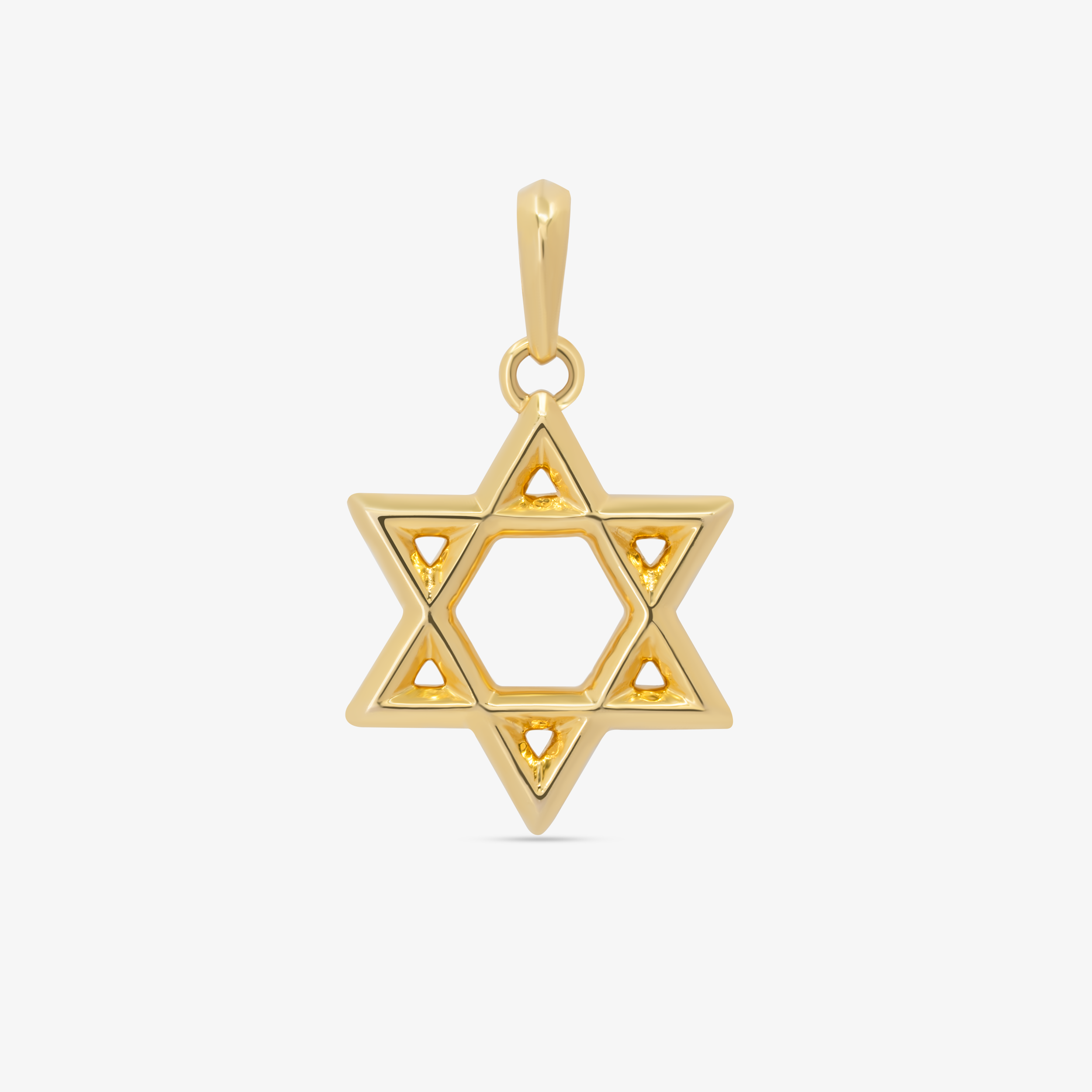 Star of David Pendant In 14K Solid Yellow Gold
