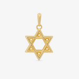 Star of David Pendant In 14K Solid Yellow Gold