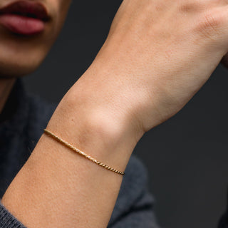 1.75mm Rope Bracelet In 14K Solid Yellow Gold
