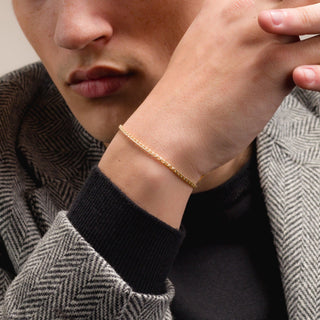 2mm Franco Bracelet In 14K Solid Yellow Gold