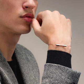 Bar Bracelet In 14K Solid Rose Gold