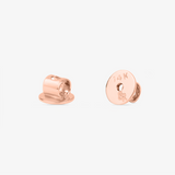 Round Stud Earrings In 14K Solid Rose Gold With Diamonds